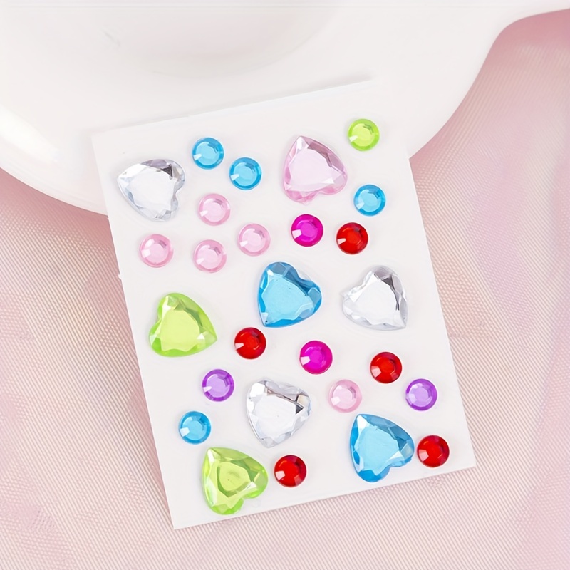 Acrylic Shiny Gem Stickers Mini Diamond Stickers Cartoon - Temu