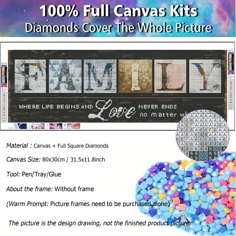 5d Diy Diamond Painting Kit For Adults And Kids - Large Size (11.8