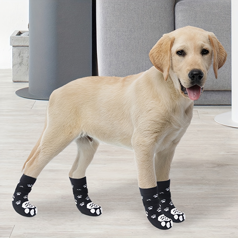 Waterproof Non-Slip Dog Socks Pet Dog Boots Outdoor Snow Rubber Cotton  Booties