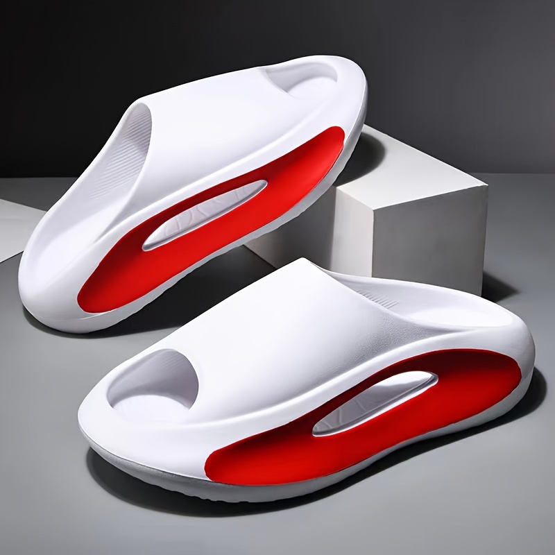 

Unisex Trendy Pillow Slides, Contrast Color Cutout Design Summer Shoes, Casual Indoor & Outdoor Eva Slide Shoes