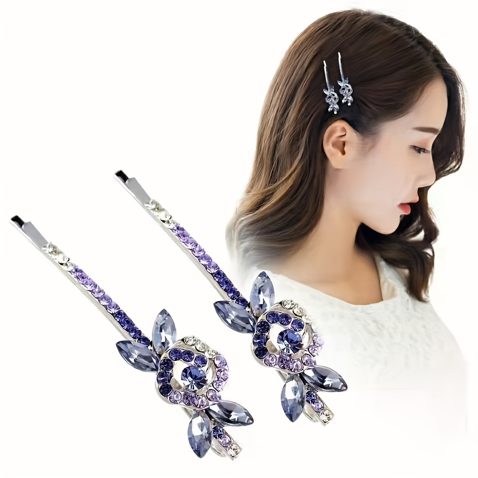 

Exquisite Rhinestone Crystal Bobby Pin Hair Clip - Non-slip And Stylish Head Jewelry For Women