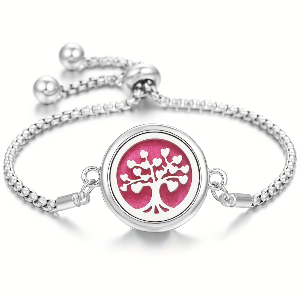 Tree of Life PU Leather Diffuser Bracelet & Essential Oil Aroma Valentine's  Day