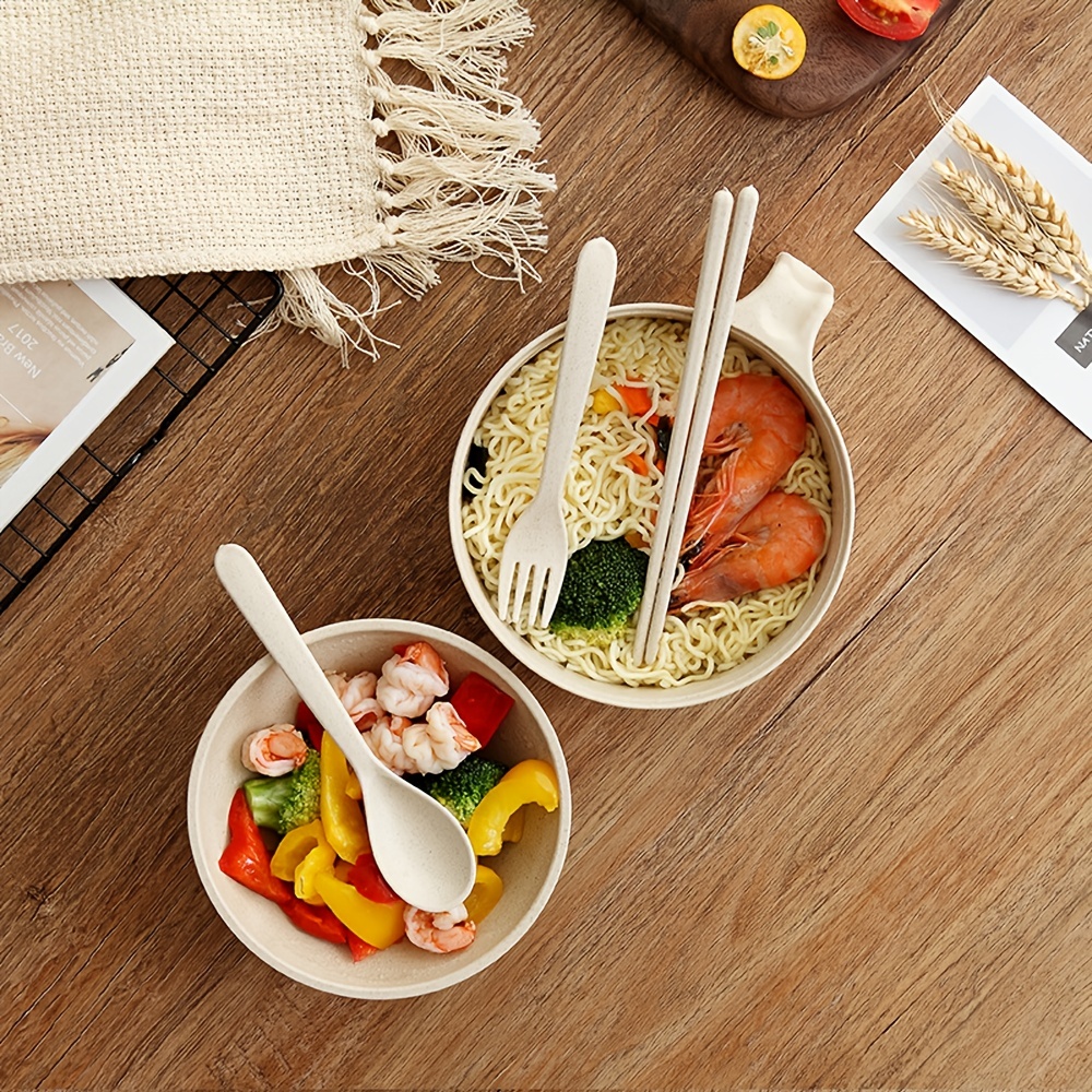 Microwave Ramen Bowl Set Noodle Bowls With Lid And Spoon - Temu
