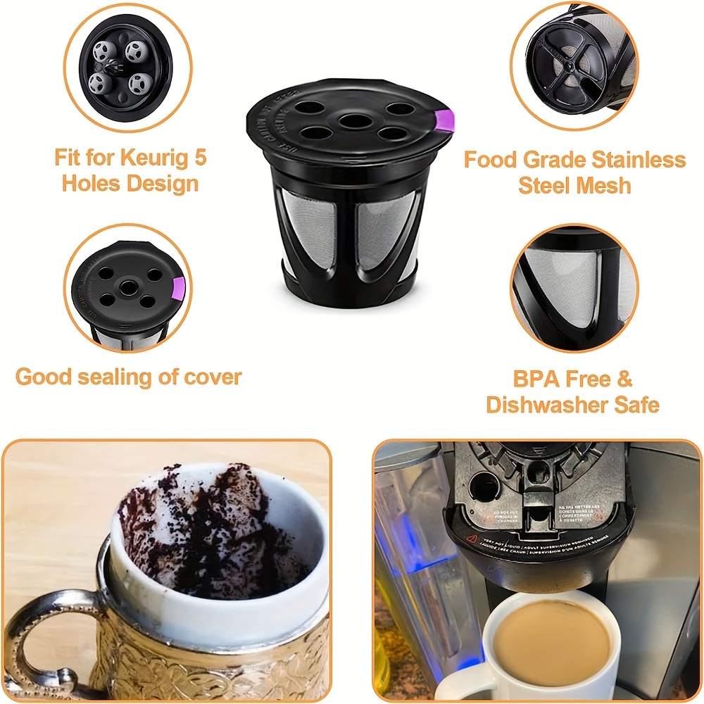 Reusable K Cups Coffee Filters 3 hole Refillable Coffee - Temu