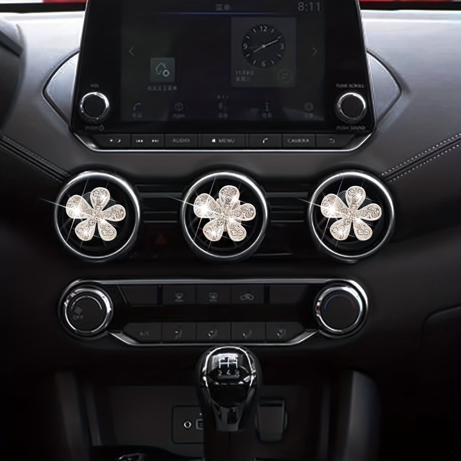Rhinestone Petal Car Air Outlet Decoration
