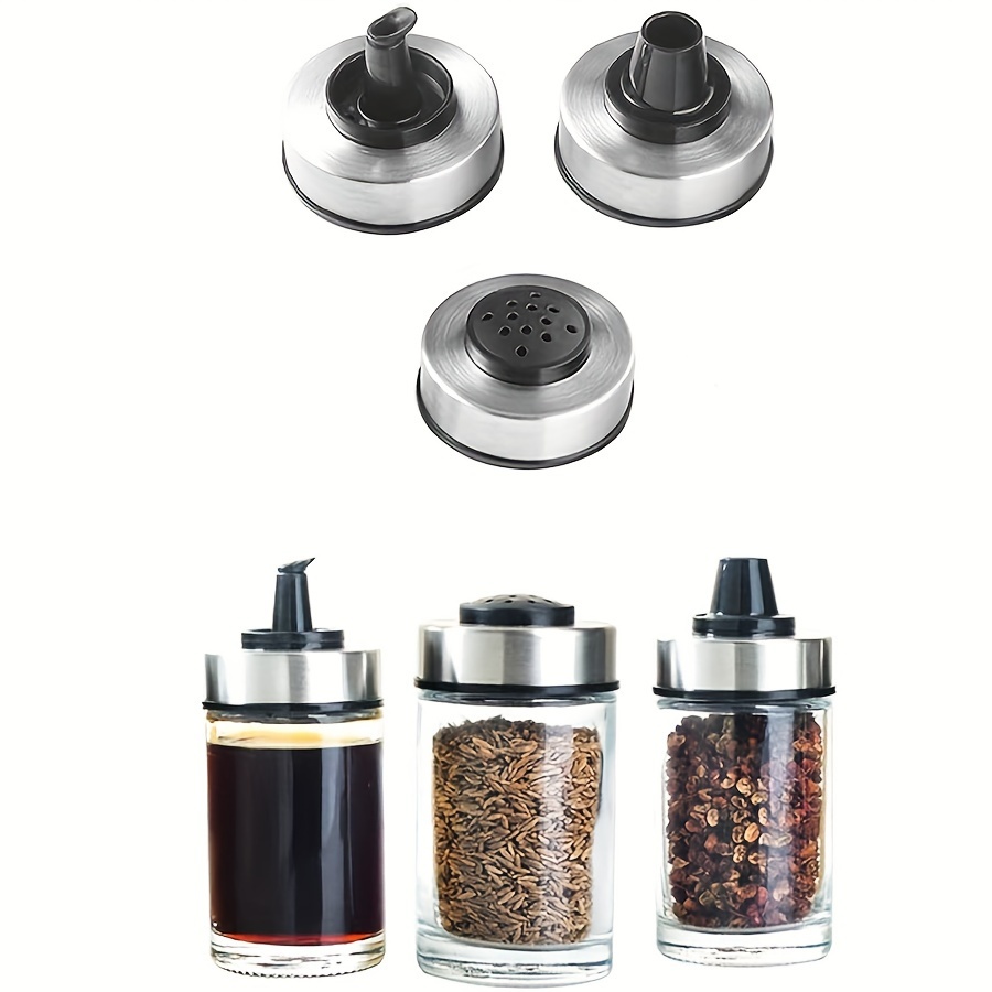 Premium Stainless Steel Salt and Pepper Grinder Shaker Mill Vintage Glass  Bottle