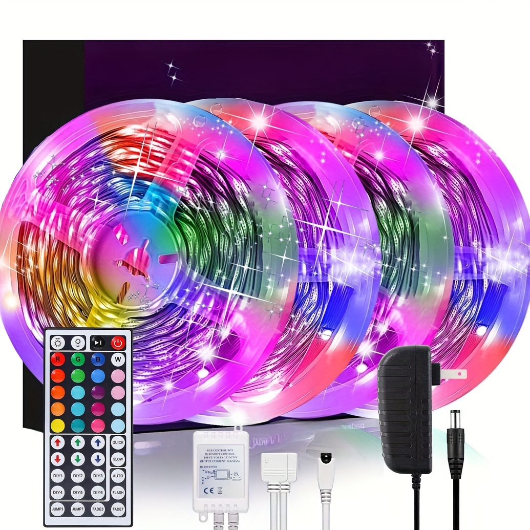 Govee LED Strip Lights, 32.8ft RGB LED Light Strip with Remote Control, 20  Colors and DIY Mode Color Changing Light Strip, Easy Installation LED Lights  for Bedroom, Ceiling, Kitchen, 2 Rolls of