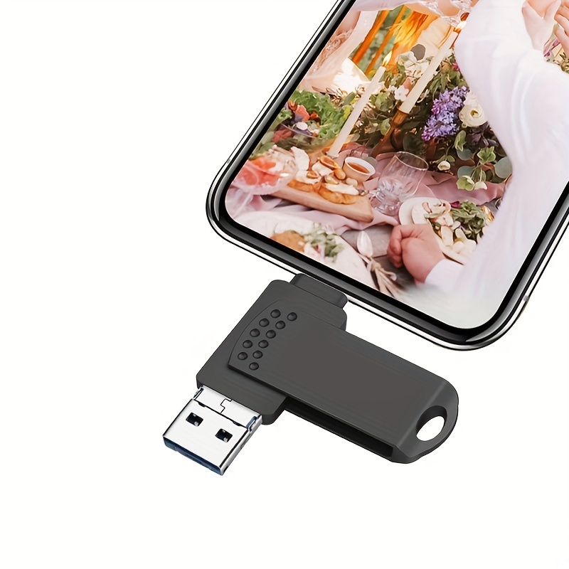  Memoria USB con certificación MFi de 128 GB para iPhone Flash  Drive, memoria USB, memoria USB, almacenamiento externo compatible con  iPhone/iPad/Android/PC : Electrónica