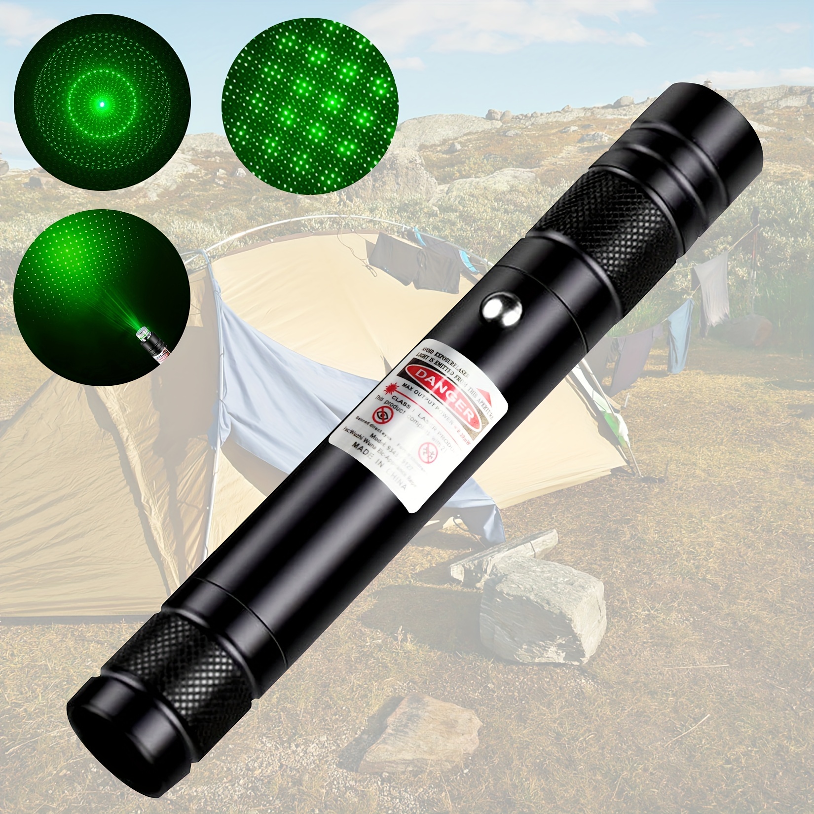 Puntero láser verde de alta potencia de largo alcance puntero láser de haz  fuerte recargable, puntero láser verde puntero láser de alta potencia para