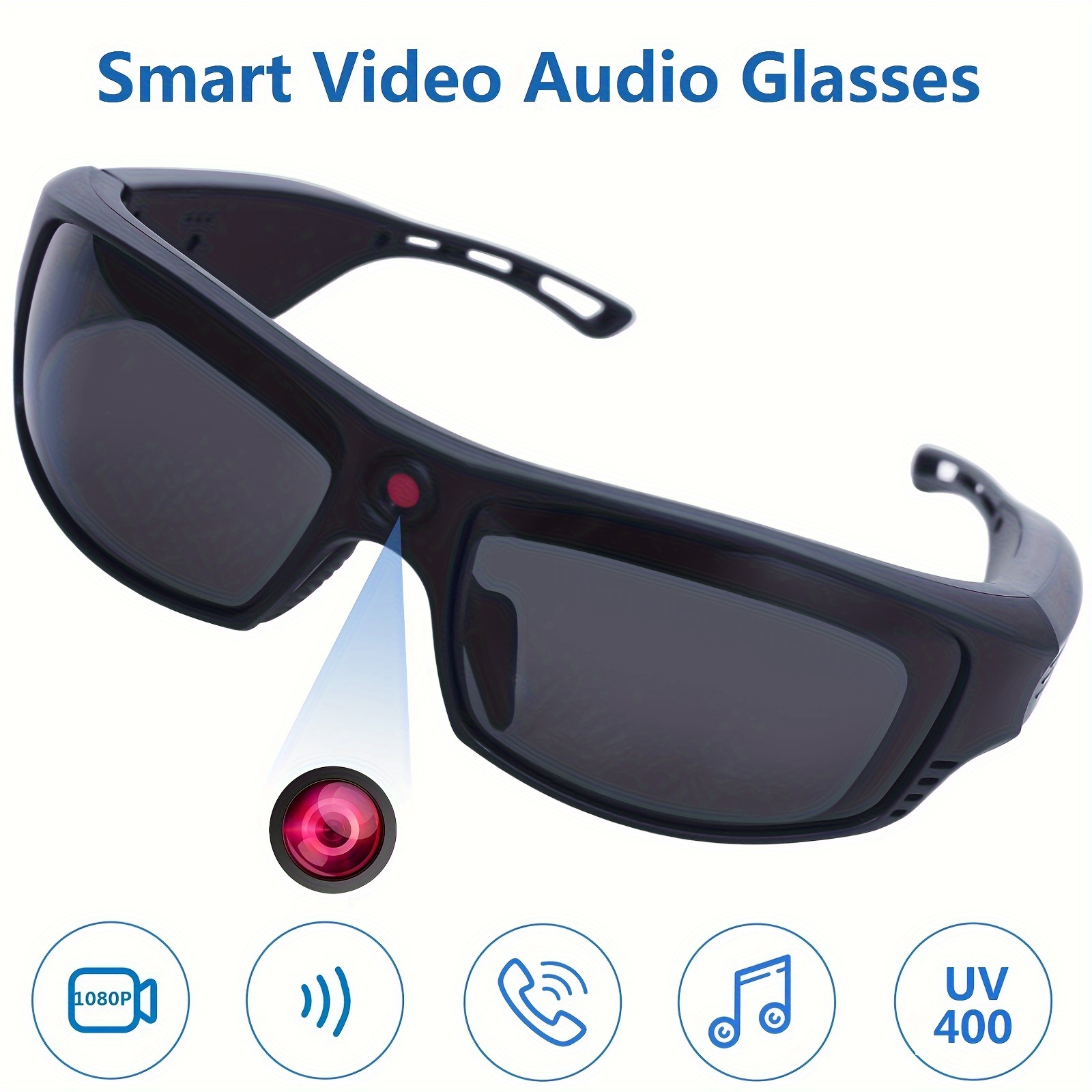 Gafas Cámara Música Inteligente Hd 1080p Gafas Sol - Temu