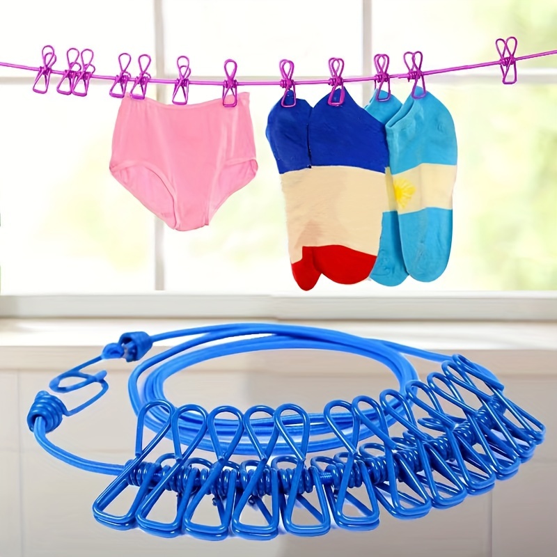 Colorful Bras and Panties Drying on Clothesline