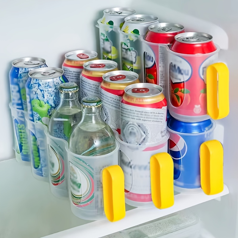 Lifetime Home 4 PACK Clear Water Bottle Dispenser Organizer Bins for  Refrigerator - BPA-Free - Fridge Organizer for Drinks Soda Cans & Beer -  Perfect Refrigerator Organization & Storage Tray 