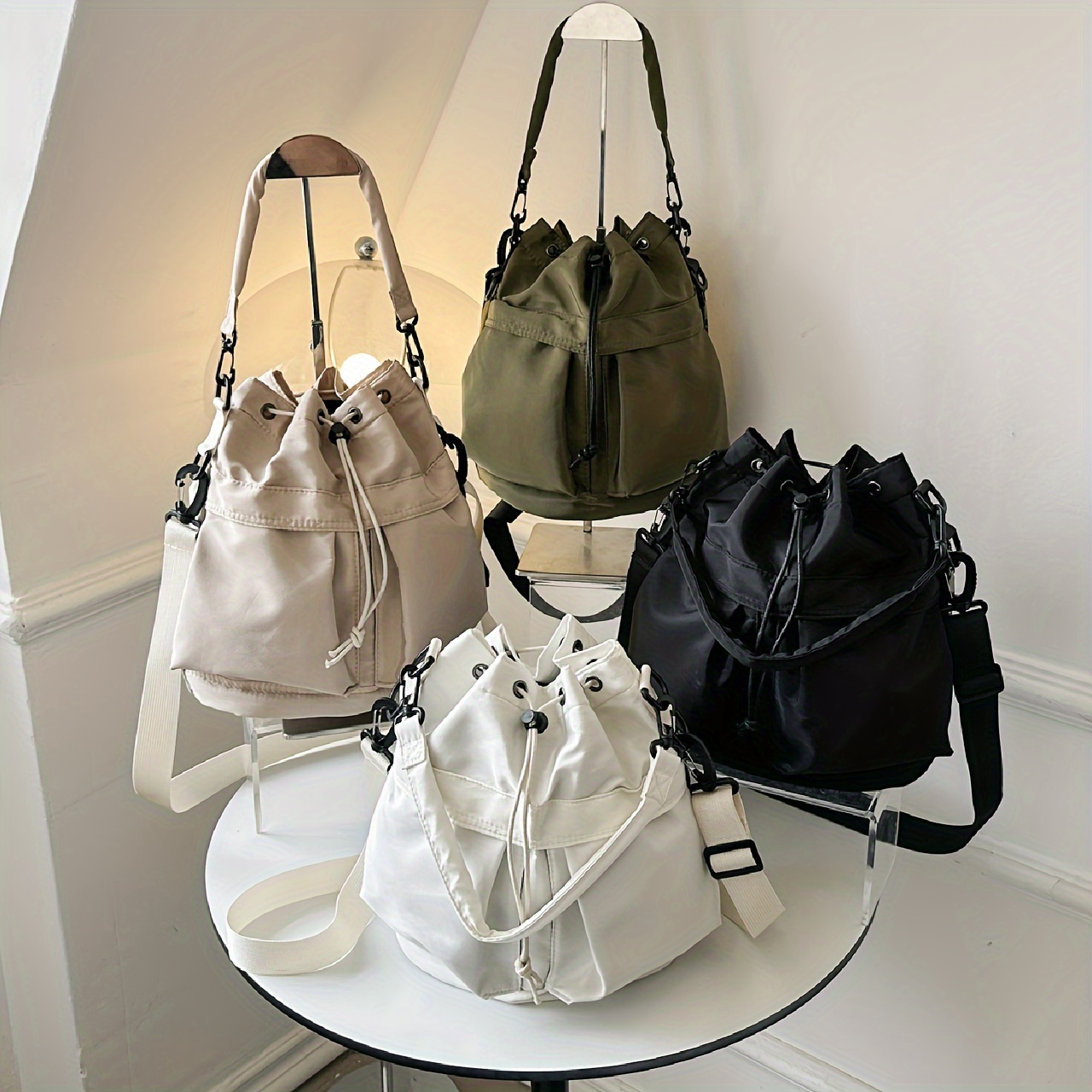 Rosaire « Agathe » Bucket Bag Made of Genuine Cowhide Leather