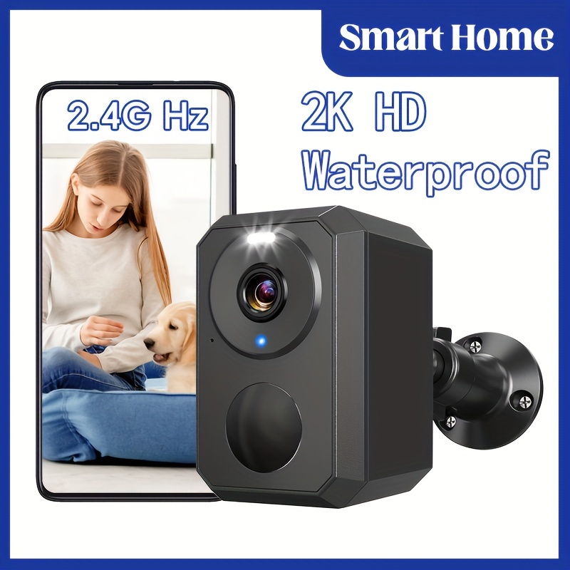2K HD Security Camera Wireless WiFi 3MP Color Night Vision AI Motion  Detection Bidirectional Call Battery Monitoring Home Indoor Outdoor Camera  Weatherproof Spotlight Alarm Cloud