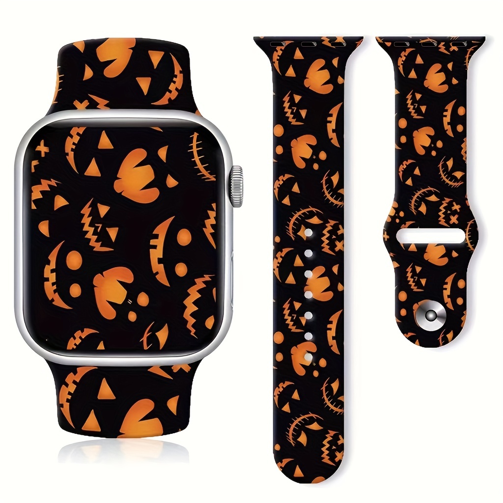 Halloween Theme Scrunchie Watchband Compatible With Watch Cute