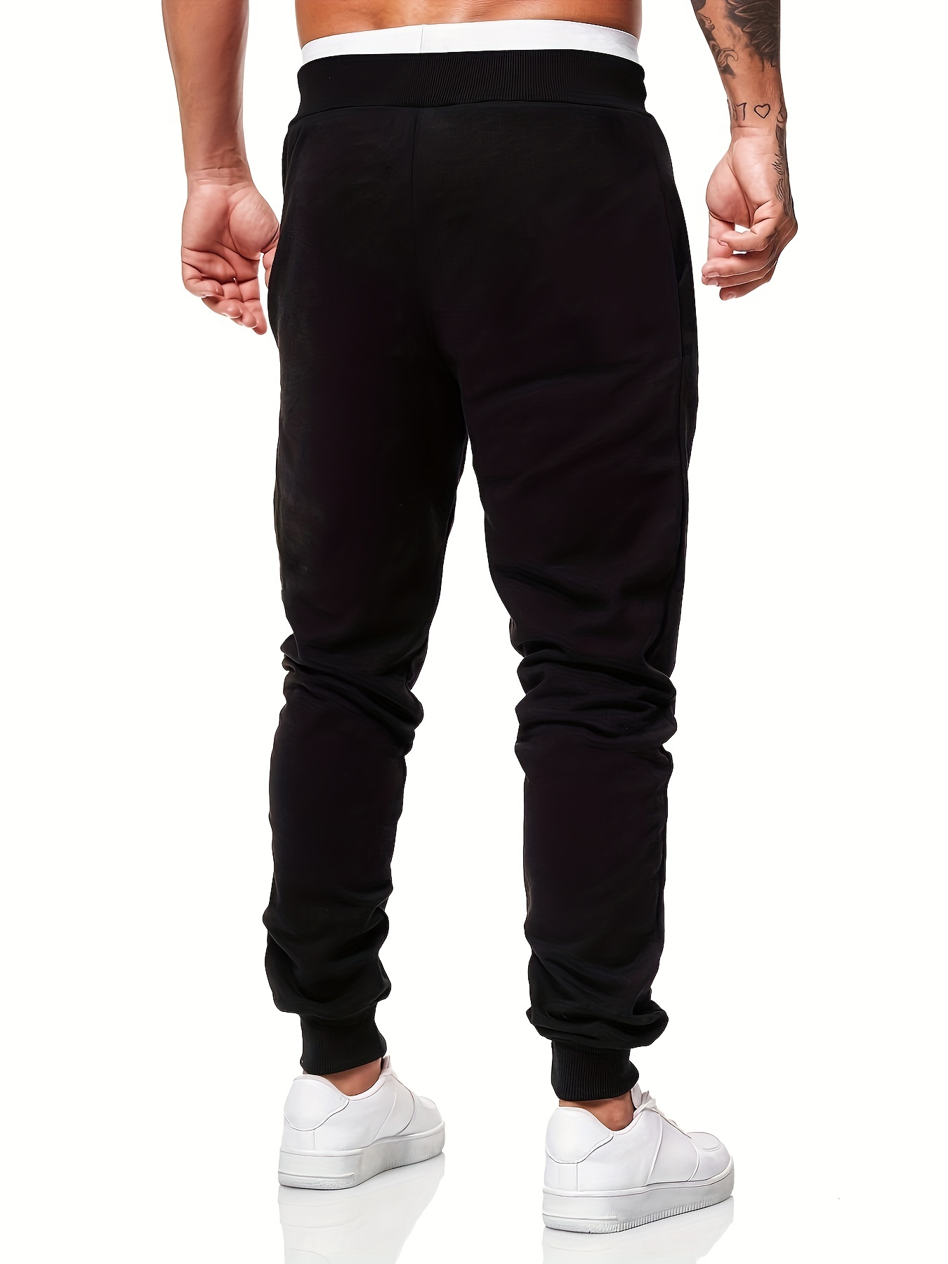 Lightning Pattern Drawstring Joggers Men s Sweatpants