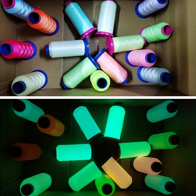 Useful DIY Sewing Machine Knitting 1000 Yards Spool Polyester Glow In The  Dark Embroidery Thread Luminous Sewing Thread