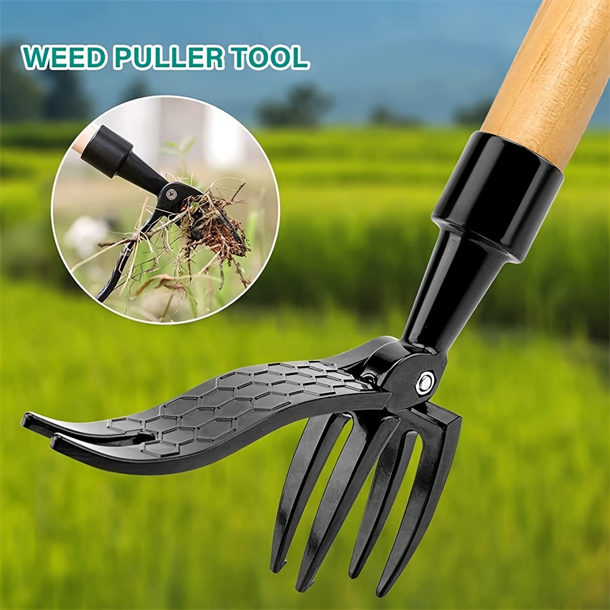 

1pc, No Bending, Standing, Manual Foot Stepping Lawn Mower, Grass Pulling And Rooting Machine, Garden Weeding And Rooting Machine (handle Not Included)