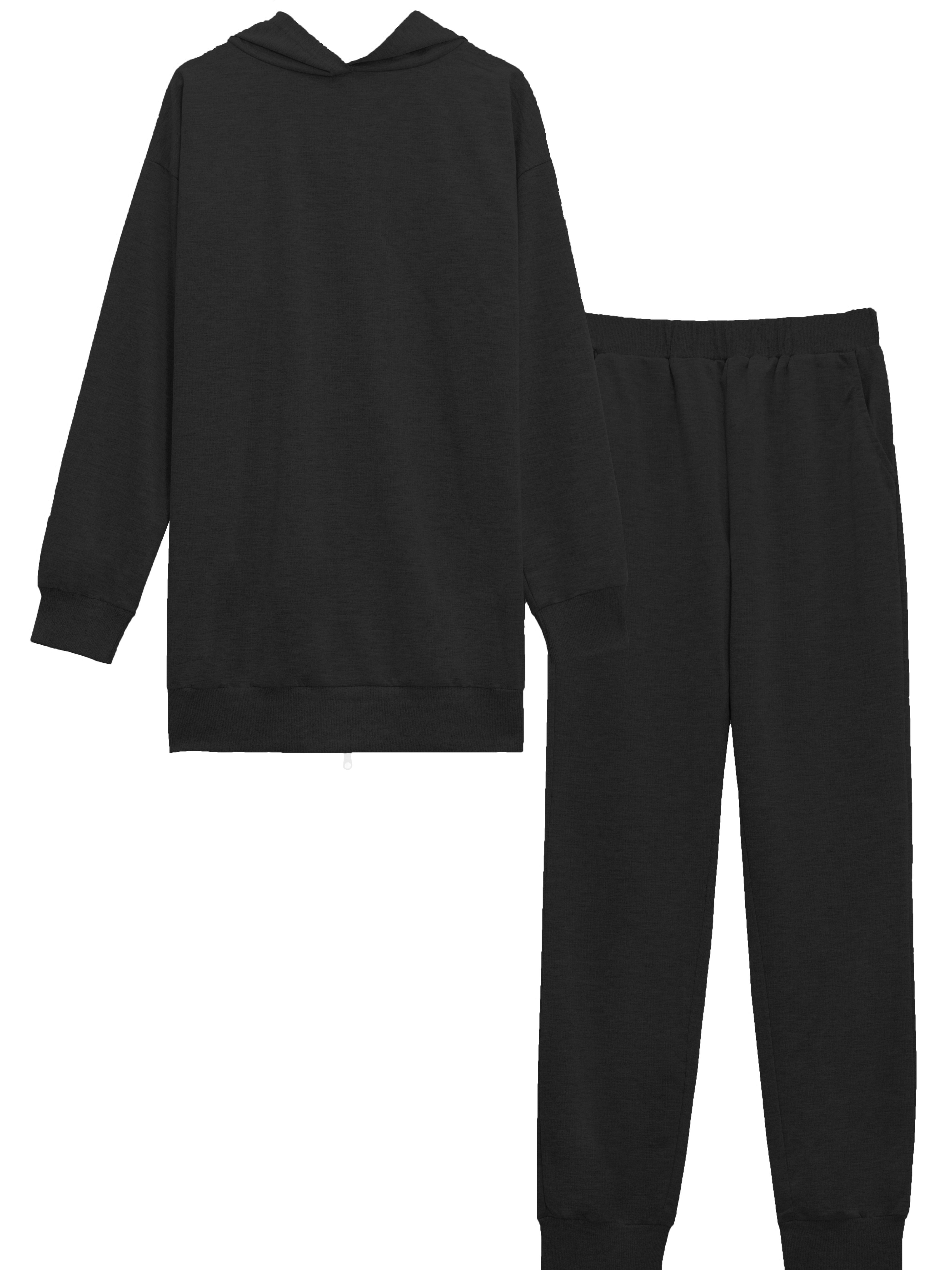 DOUBLE STRIP - Black Printed Tracksuit For Girls & Womens - Soft &  Comfortable Fleece Fabric Hoodies For Girls Kangaroo Hooded Sweatshirt &  Trouser For Girls Printed Tracksuit