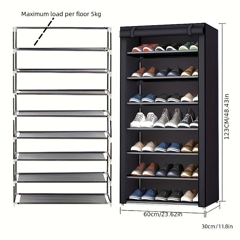 3/4/5/6 tier Metal Foldable Shoe Storage Rack Durable Shoe - Temu