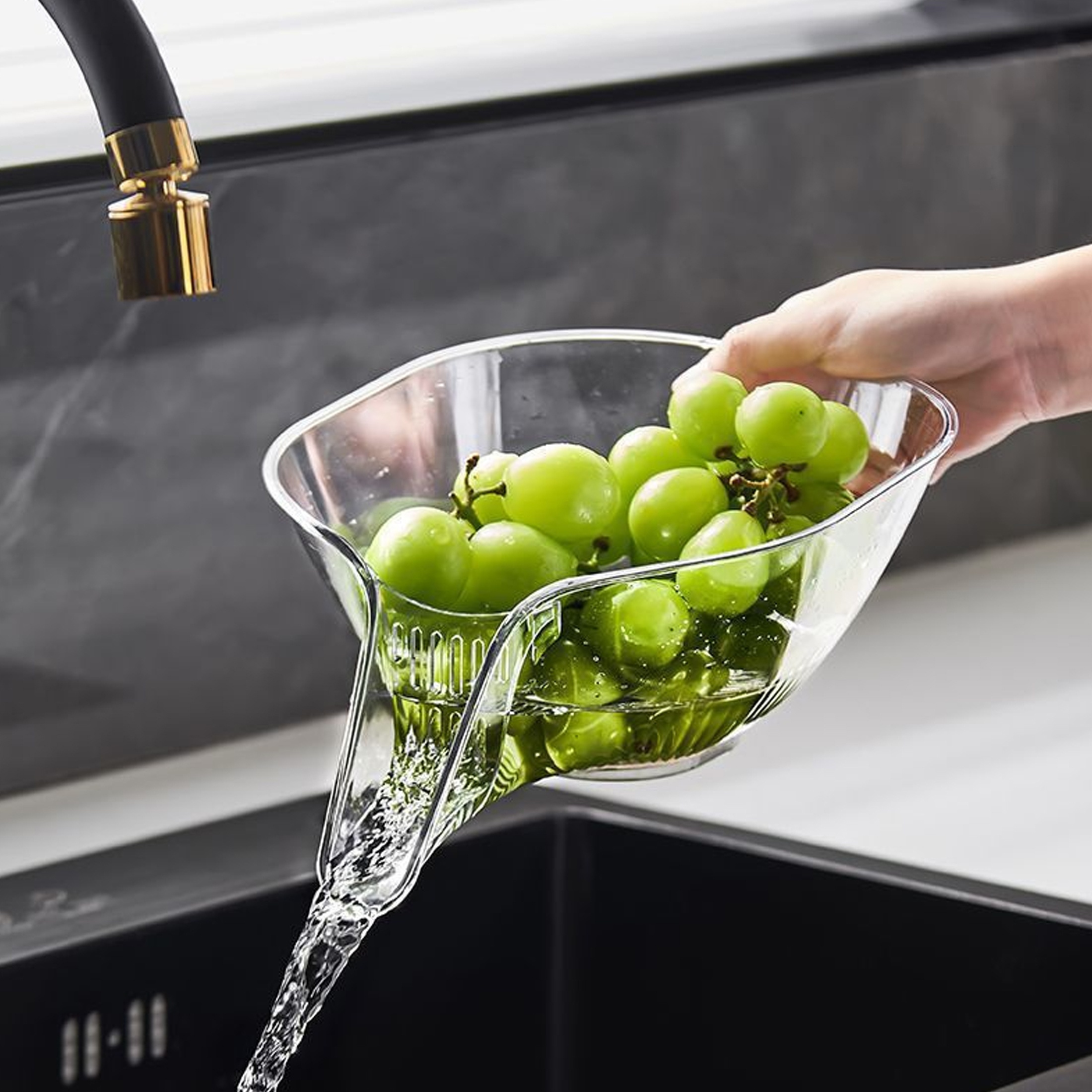  Multi-functional Drain Basket, New Fruit Cleaning Bowl