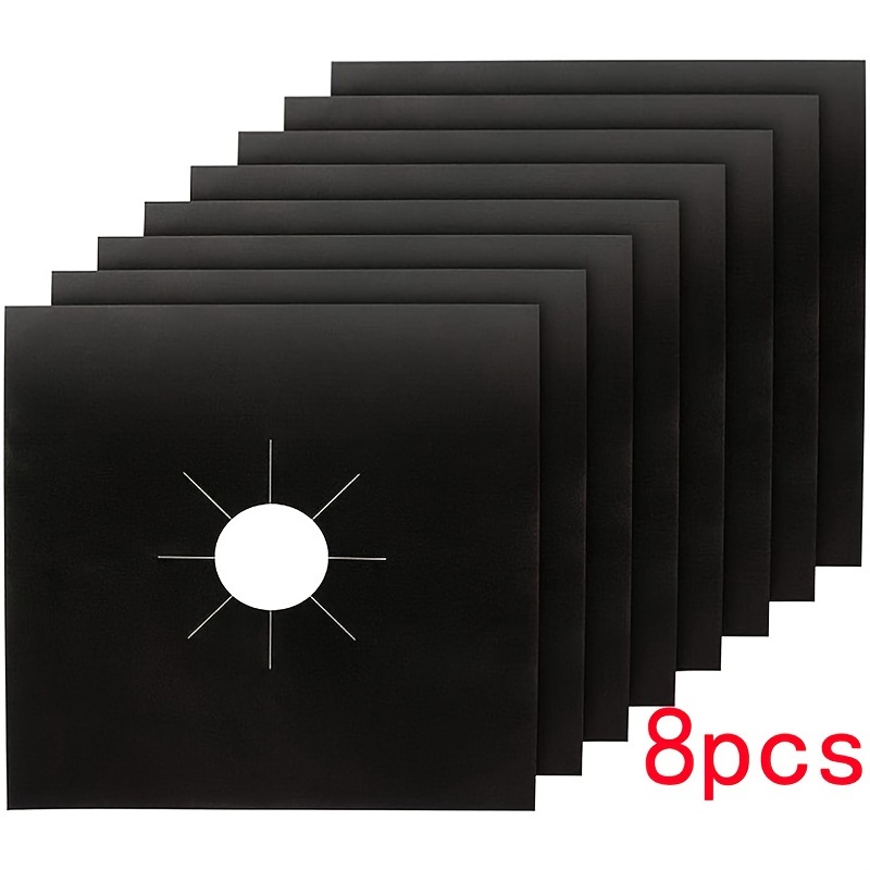 

8-pack Gas Range Stove Top Burner Protector Covers – , Reusable Plastic Kitchen Accessory