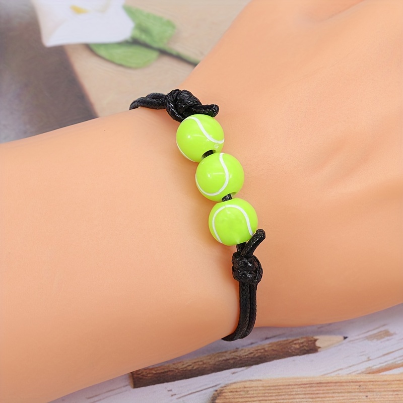 

Ensemble de bracelets de tennis en pack de 12, faits main avec des perles, style sportif placage, ajustable pour un - Ensemble d'accessoires de soutien pour de cheerleading