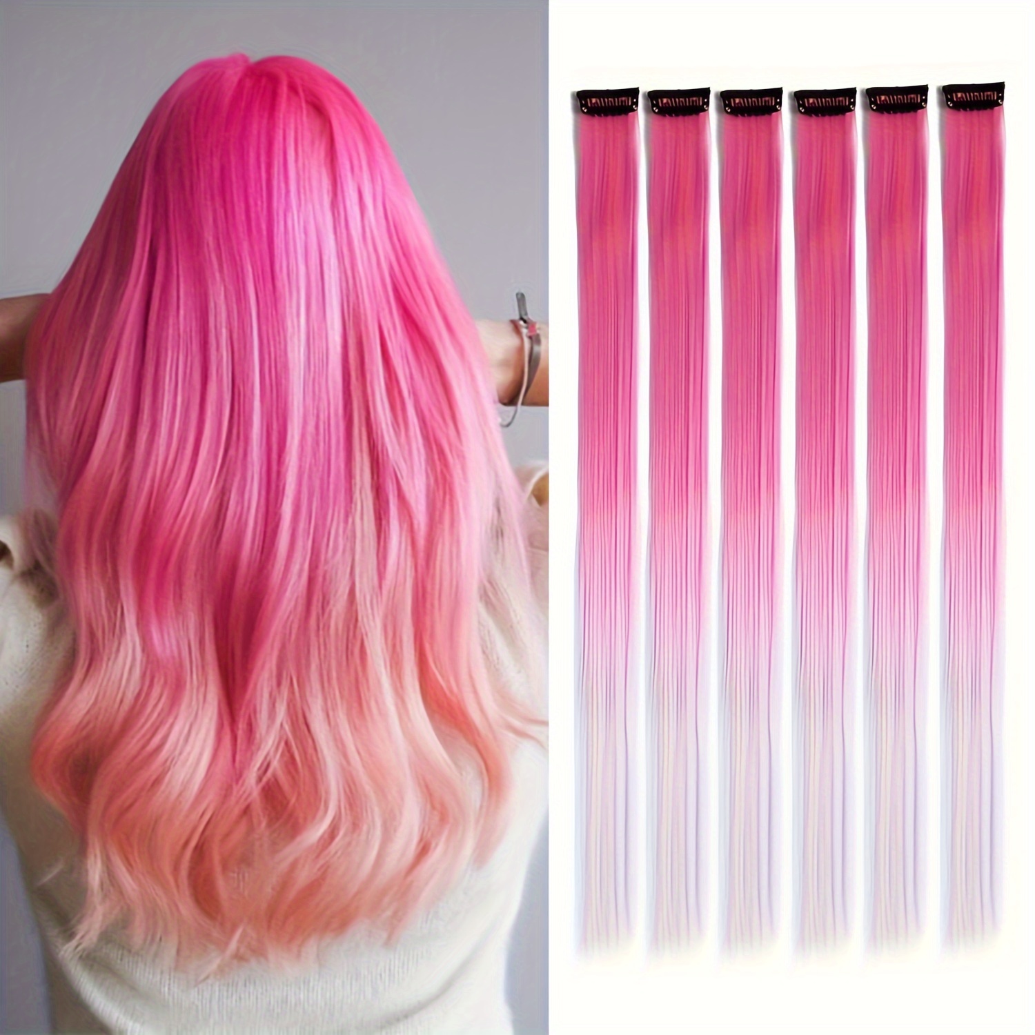 Vibrant Hot Pink Ombre Hair