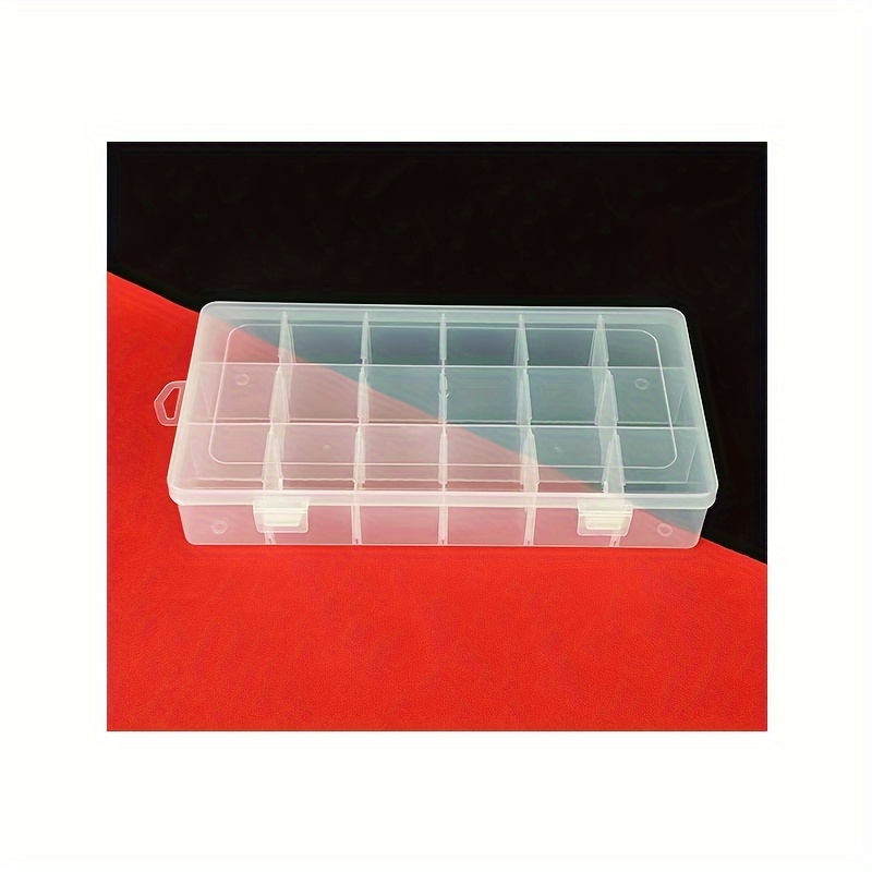 18 Girds Plastic Organizer Box With Adjustable Dividers - Temu
