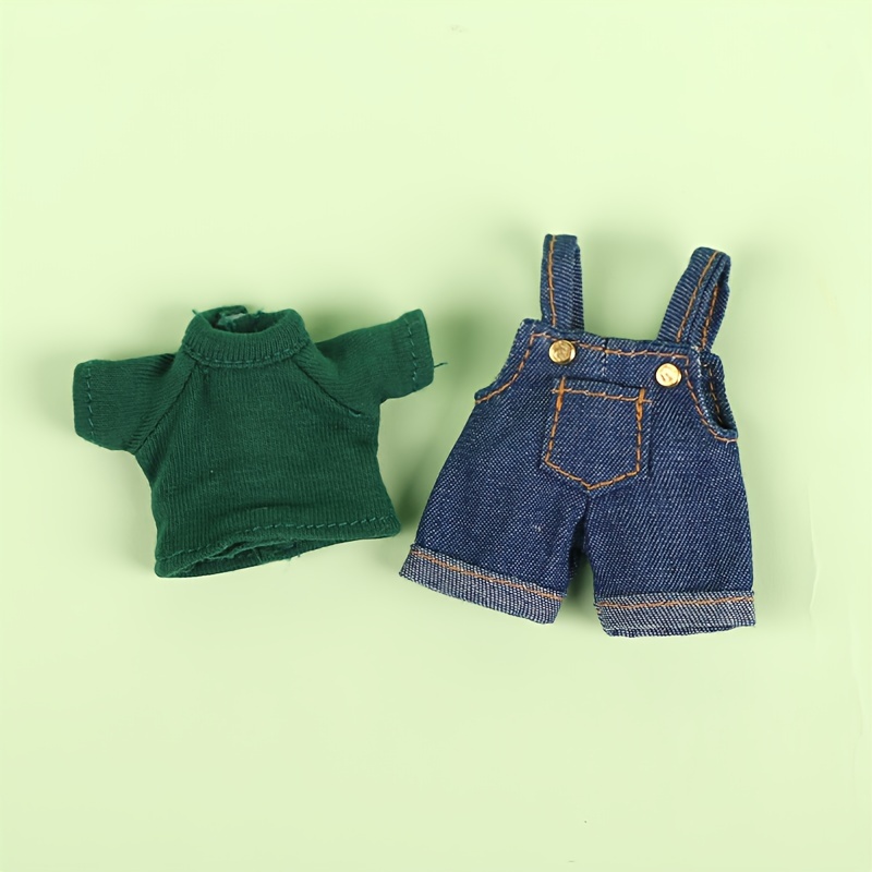 1/12 BJD Doll Short-sleeved Overalls Suit excluding Dolls/Shoes