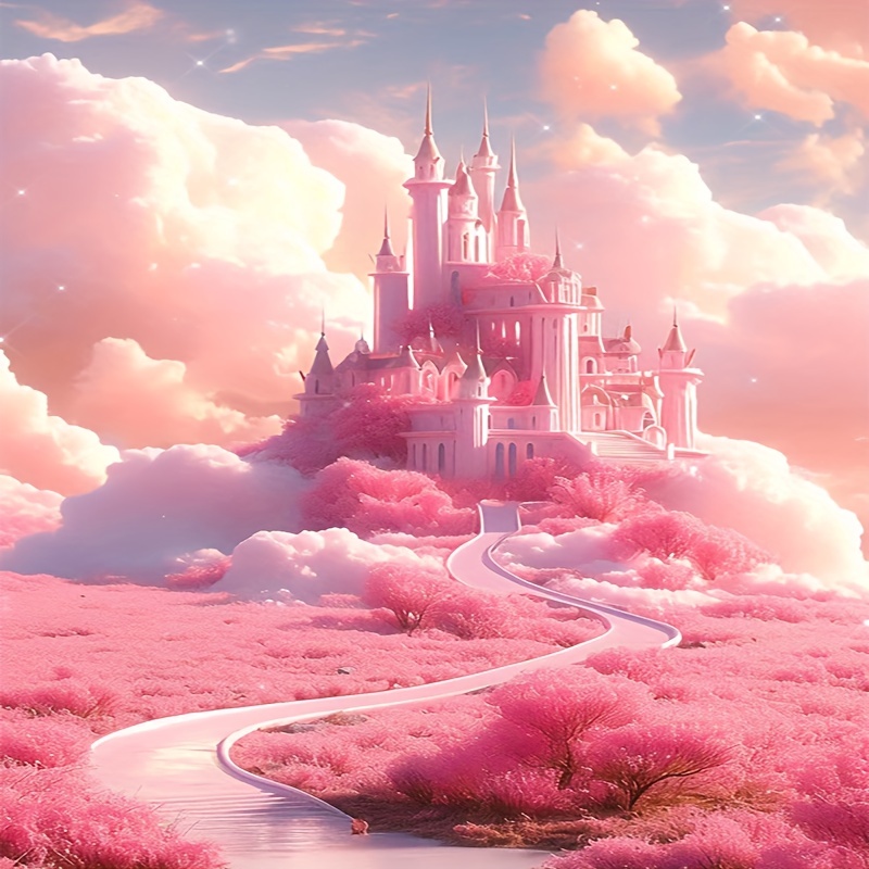 5D Diamond Painting Pink Cloud Castle Kit