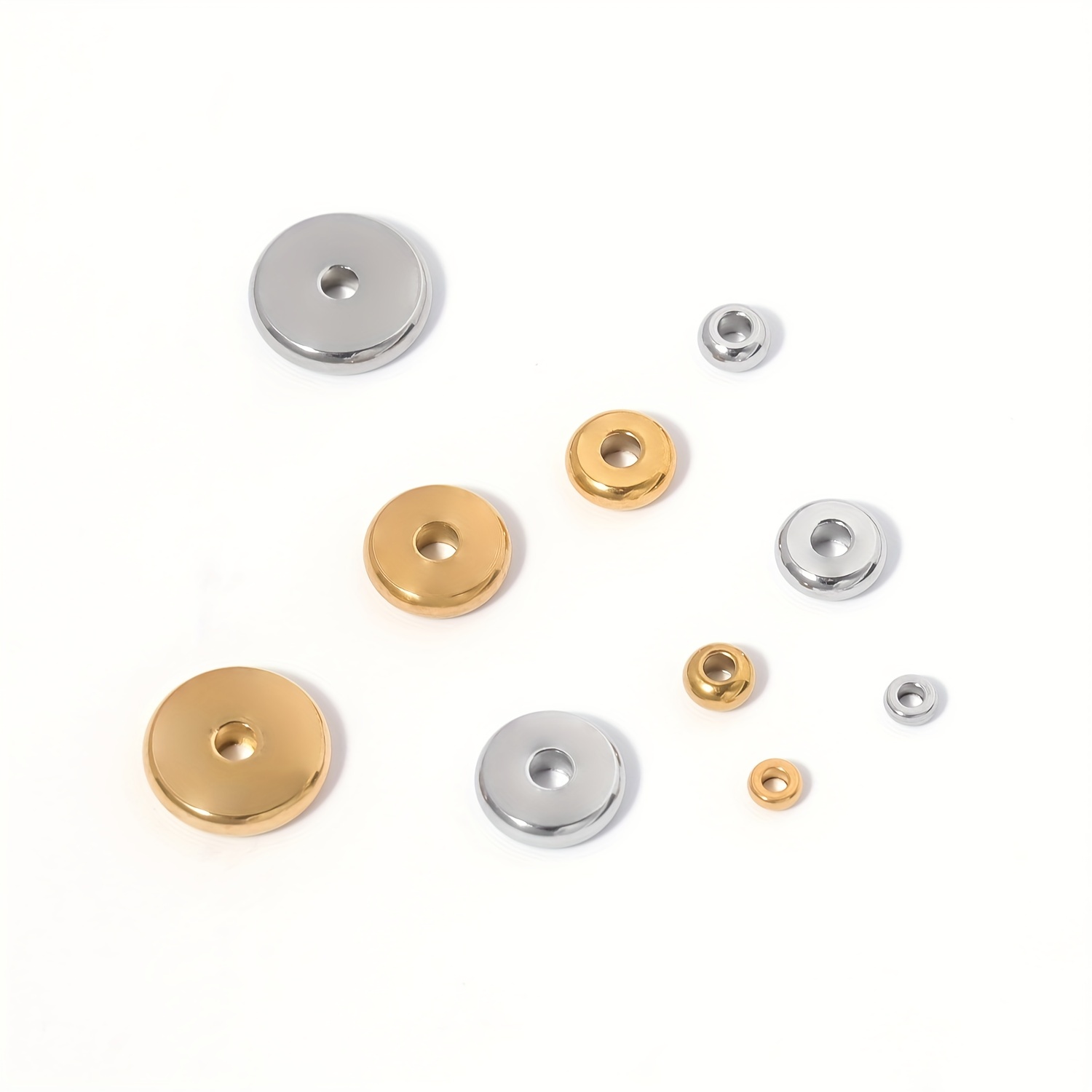 3/4/6/8/10mm Stainless Steel Jewellery DIY Spacer Beads Gold Color