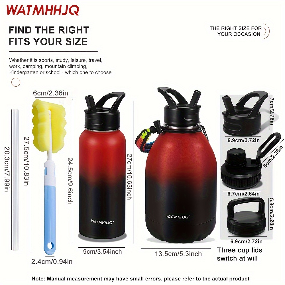 Large Vacuum Flask Stainless Steel Insulated Water Bottles - Temu