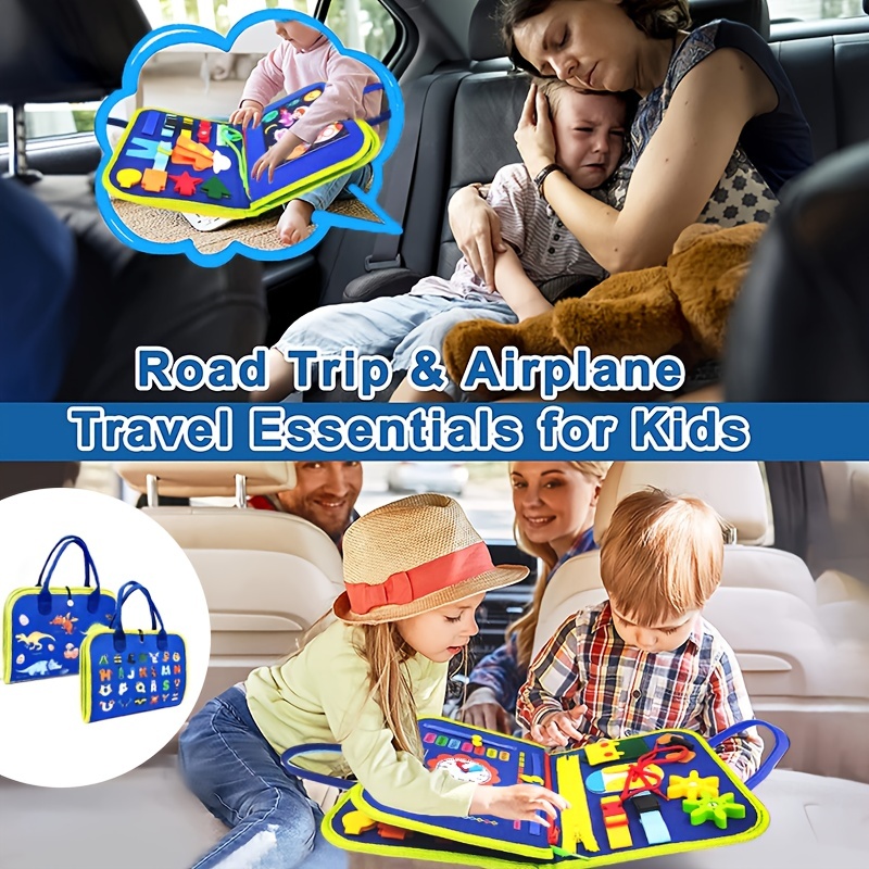 Montessori Travel Busy Board - Toddler Airplane Toys - Road Trip