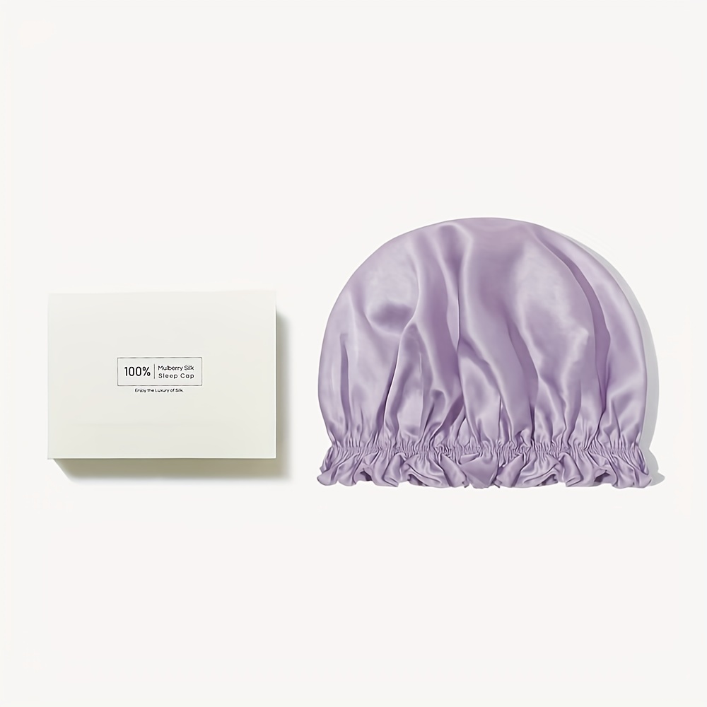 Pure Mulberry Silk Bonnet Soft Ruffles Sleeping Elegant - Temu Canada