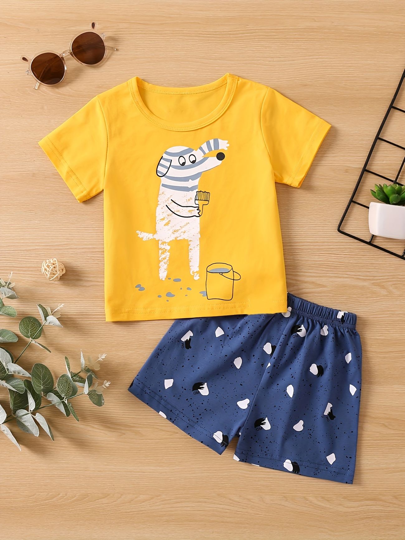 Boys Cartoon Dog Pajamas Set T Shirt Shorts Short Sleeves Crew Neck Casual Homewear | Shop The Latest Trends | Temu Boys Cartoon Dog Pajamas Set T Shirt Shorts Short Sleeves Crew Neck Casual Homewear | Shop The Latest Trends | Temu