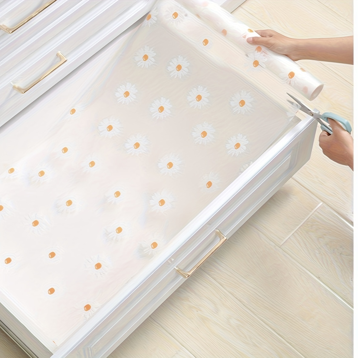 1pc Waterproof Drawer Liner, Clear EVA Cabinet Mat For Home