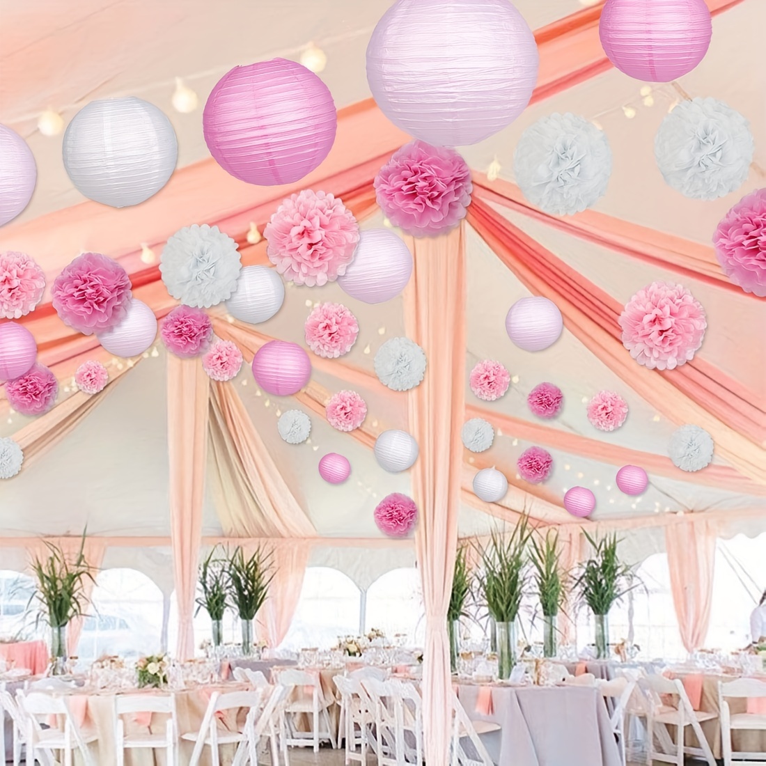  Fun Express - Farolillos de papel impresos (6 unidades) para  bodas, decoración de fiestas, decoración para colgar, linternas, bodas, 6  unidades : Juguetes y Juegos