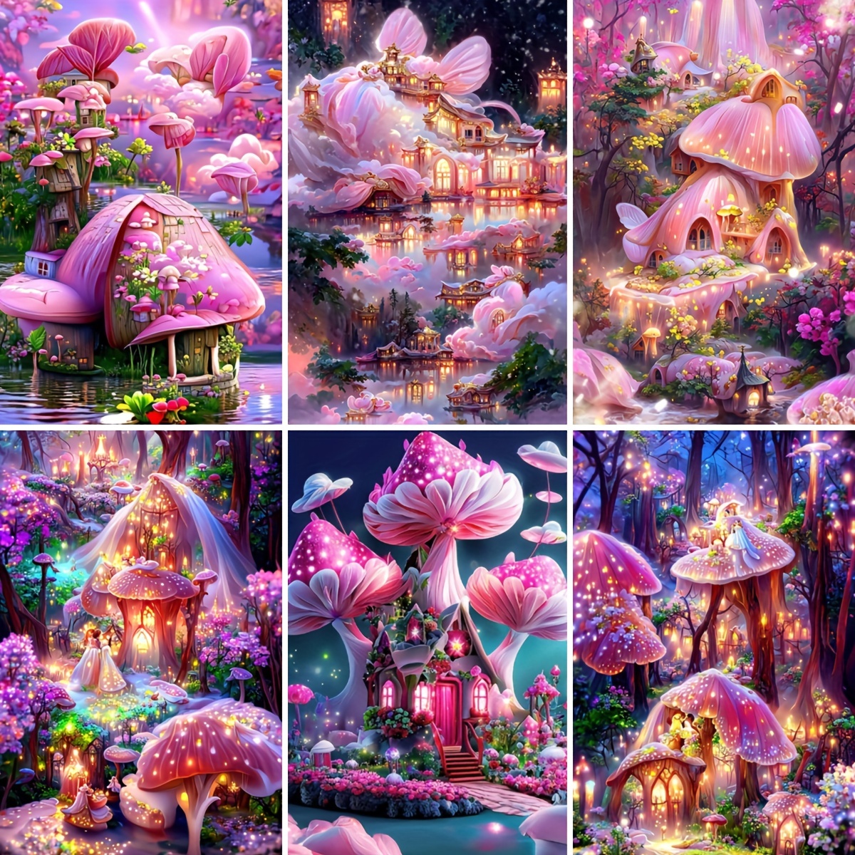 5d Diy Landscape Diamond Painting Flowers Mysterious World - Temu