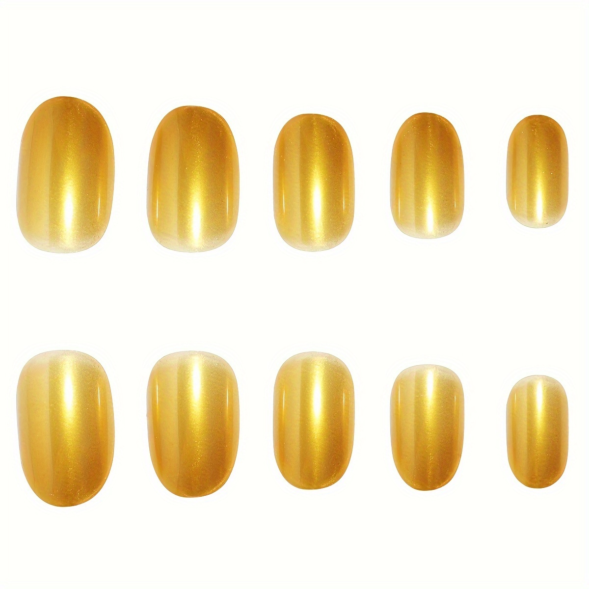 24pcs mid length oval shape press on nails solid color fake nail full cover nails for women details 19