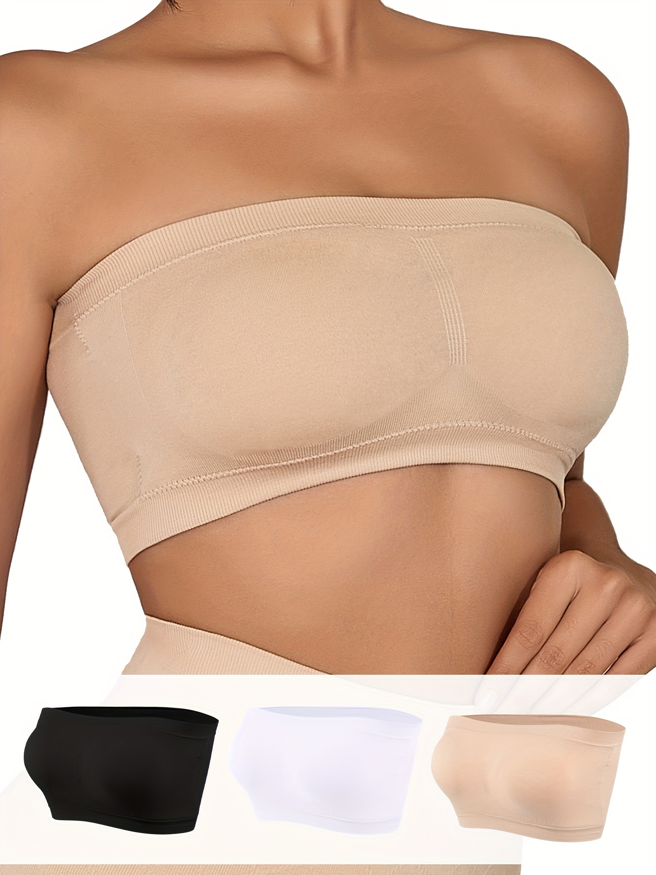 Strapless Bandeau Tube Top Ultra Soft Stretchy Seamless Slimming Basic  Shirt Hot