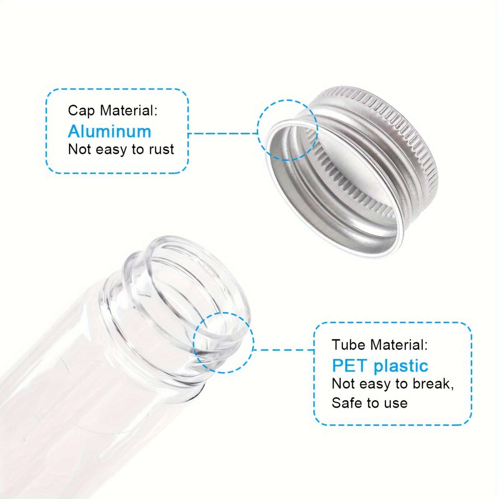 Clear Plastic Test Tubes With Flat Large Test Tube For - Temu