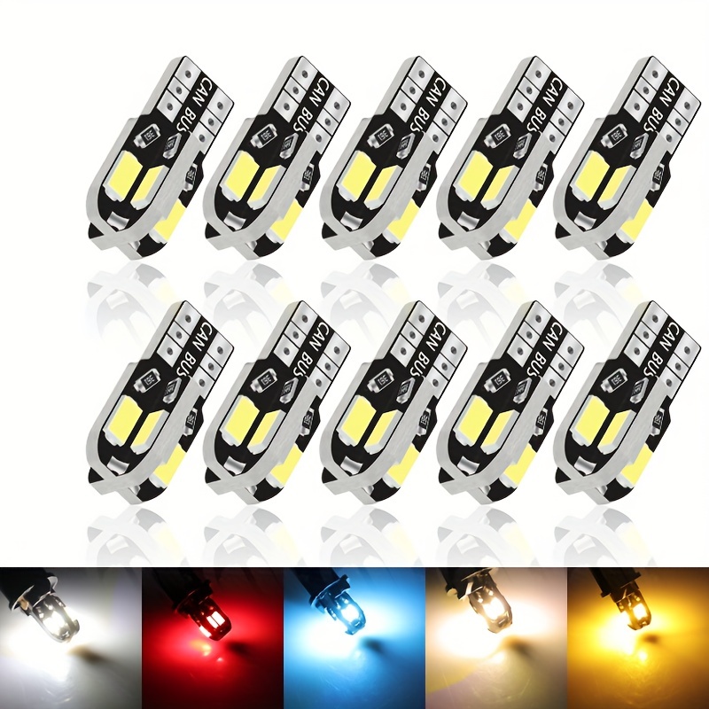 10 Uds T10 Led W5w Canbus Luces Interiores Bombillas Led - Temu Mexico