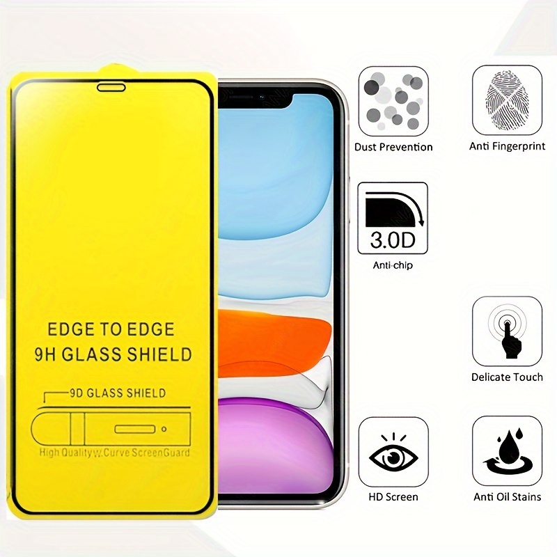  Compatible con iPhone Xs Max, protector de pantalla para iPhone  Xs Max, protector de pantalla de vidrio templado para iPhone Xs Max,  protector completo de pantalla para iPhone Xs Max (vidrio