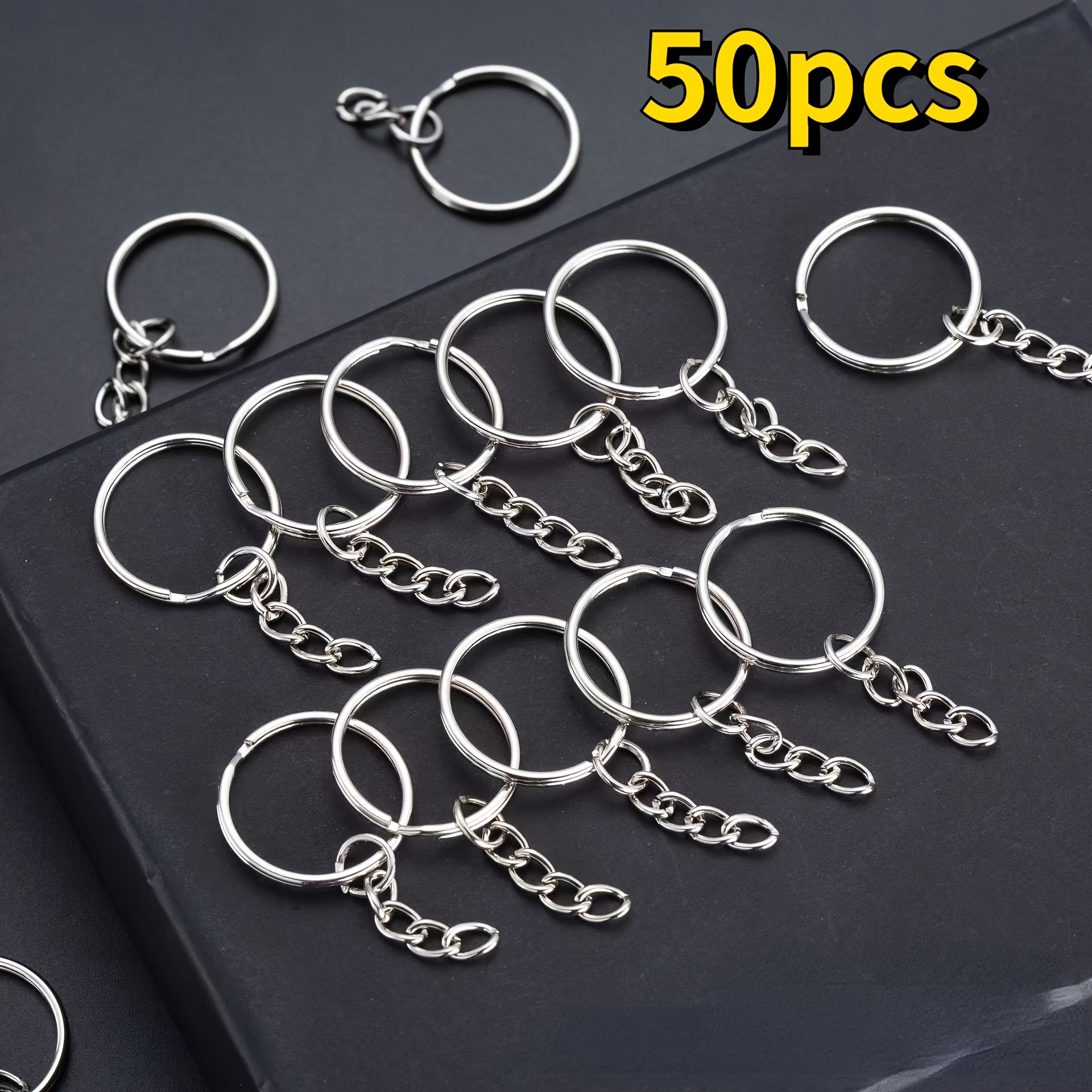 4/5'' Keychain Split Ring Metal Key Ring 50pcs Key Ring Key Fob