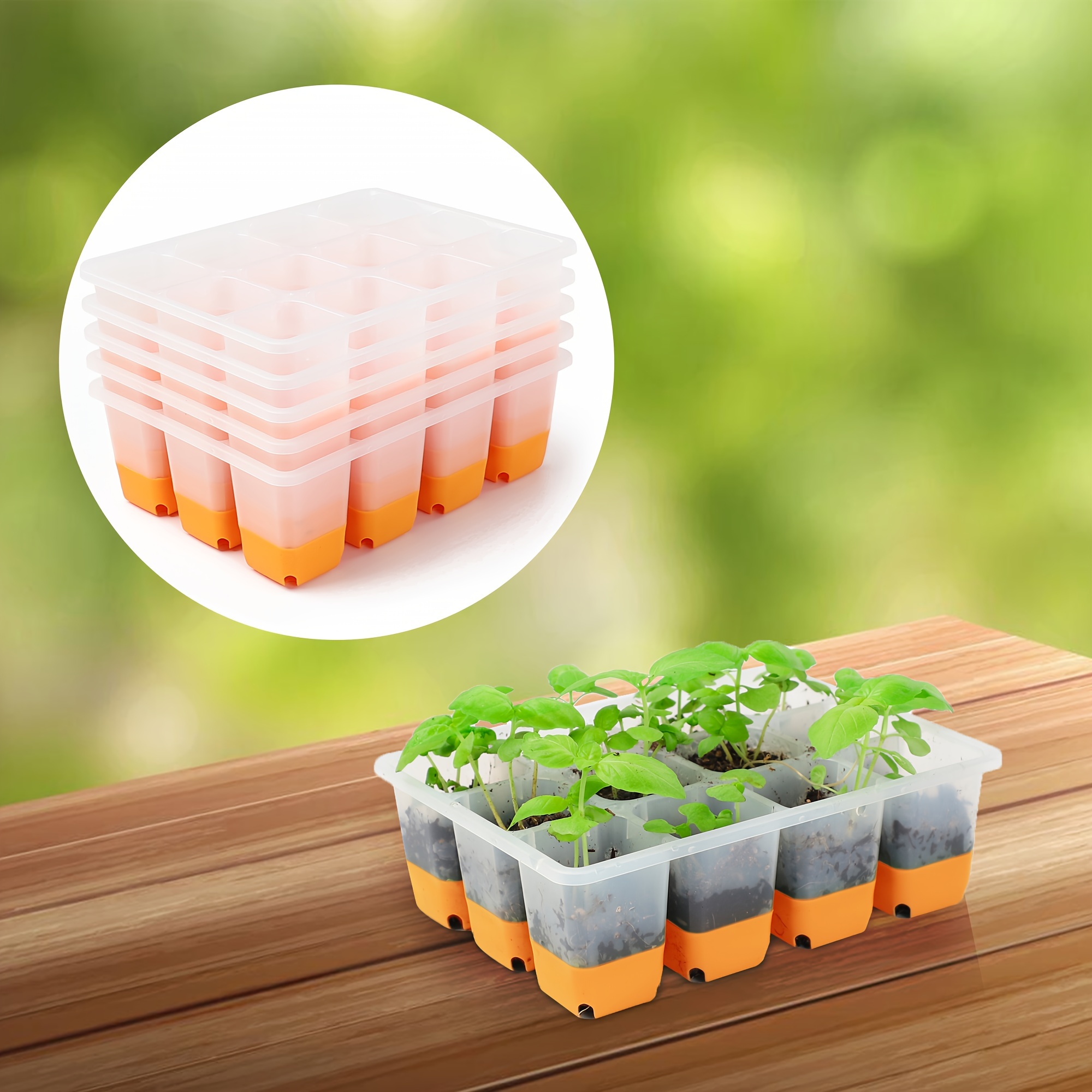 10-seed Starter Kits, 50-cell-semling Trays Garden Germination