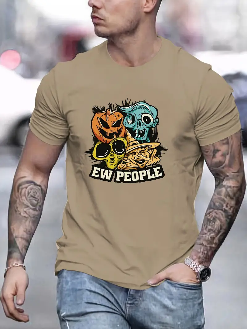 Camiseta Básica De Algodón TShirt-People Para Hombre - Corte Regular, 100% Algodón, Disponible En Tallas S A 5XL