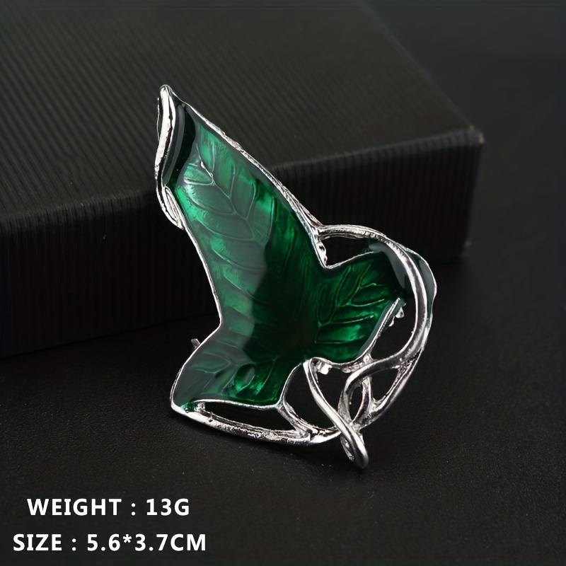 Leaf Shape Alloy Brooch Chest Flower Pin For Men