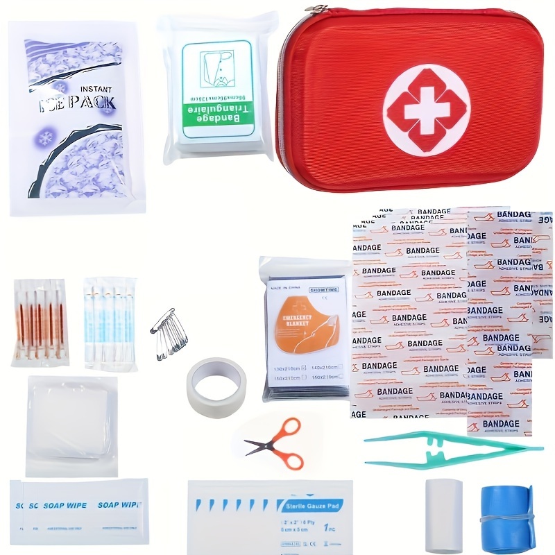 First Aid Kit First Aid Bag Travel Rescue Bag Home Outdoor First Aid Kit  18pcs Emergency Tools Family Home Car, 24/7 Customer Service