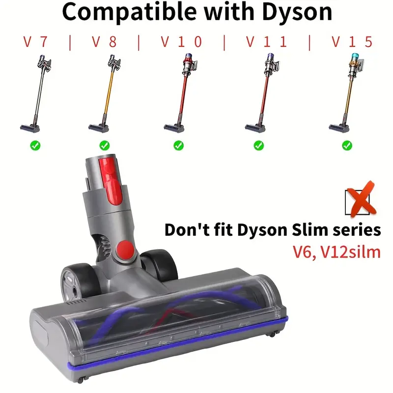 Tête de brosse de sol électrique pour aspirateur Dyson V7 V8 V10